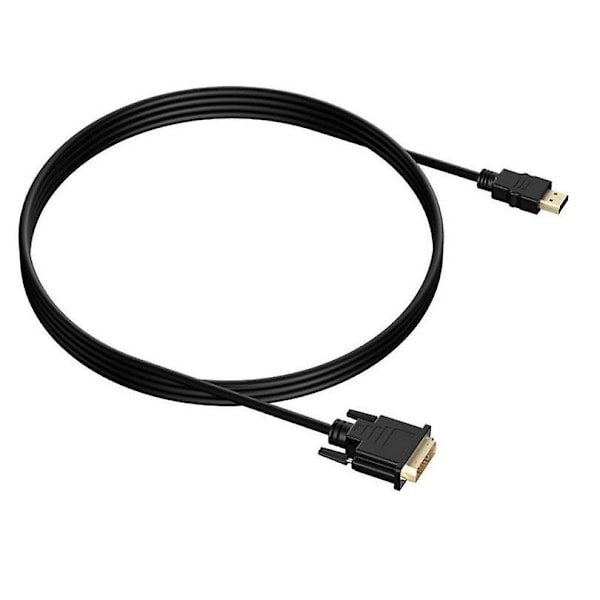 HDMI till DVI, guldpläterad HDMI till DVI-kabel kompatibel för dator, stationär dator, laptop, PC, monitor, projektor, HDTV