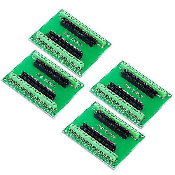 4 st ESP32 Breakout Board GPIO 1 till 2 för 38-stifts smal version ESP32 ESP-WROOM-32 Mikrocontroller