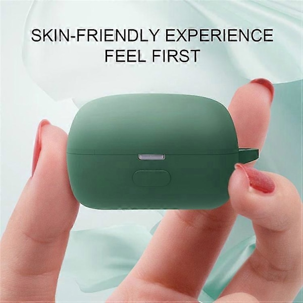 Yhteensopiva Sony LinkBuds -kuulokkeiden silikonikotelon kanssa, yksivärinen nappikuulokkeiden latauskotelon suojus soljella Black