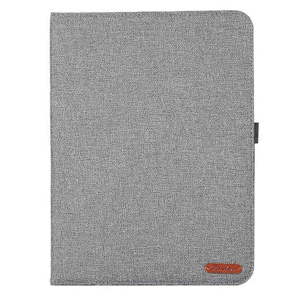 Yhteensopiva Oppo Pad Neo -tabletin kangaskuvioinen nahkakotelo, jossa on jalusta ja korttipidike Grey