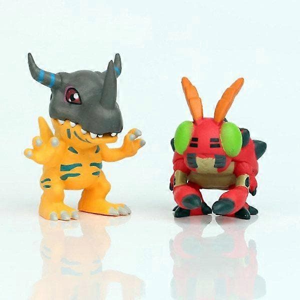 9-Pack Digital Monster Adventure Agumon Gabumon Mini PVC Figurer Set Digimon Leksaker 4-5 cm Höga