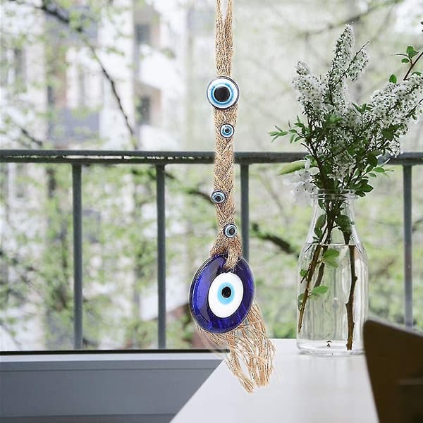 Retro Blå Ögon Glas Väggdekoration Maskot (blå) 1 Styckbd