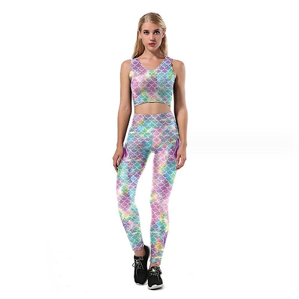 Naisten tytöille tarkoitetut urheiluliivit ja leggingsit, jotka tukevat joogaa Tommy Controlilla COLOR 5(TOP) M