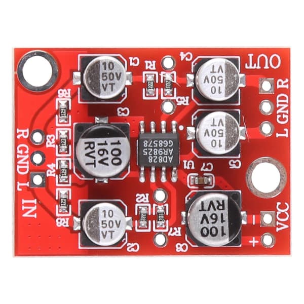 til DC 5V-15V 12V AD828 Stereo Preamp Effektforstærkerkort Forforstærkermodul
