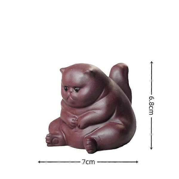 Harpiks Te Kæledyr Sur Kat Figur, 7cm x 8cm x 6.8cm