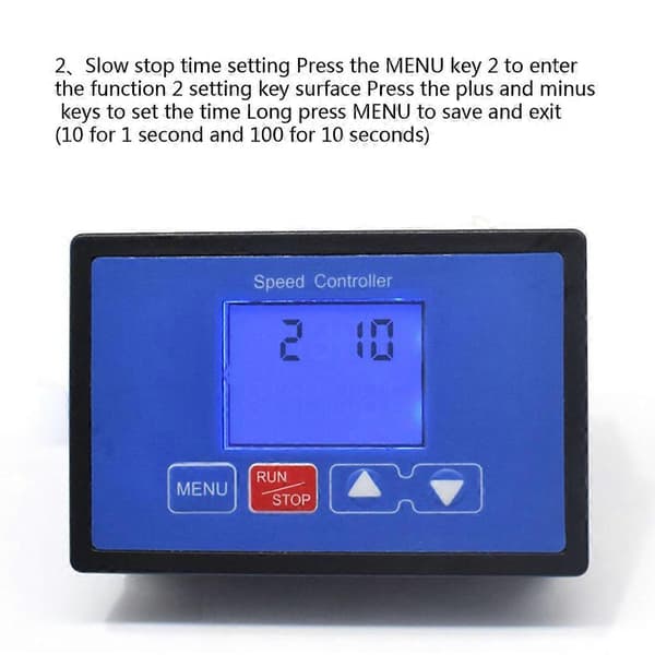 Hastighetskontroller Digital Display Regulator LED Motor Kontroller Hastighetsregulator