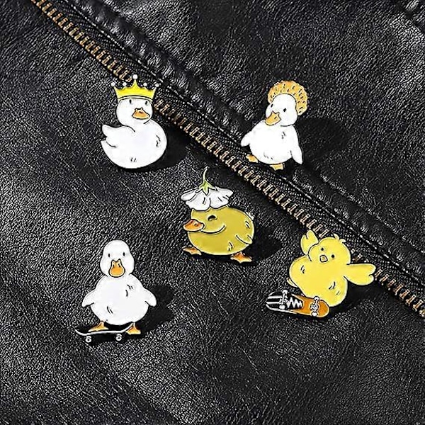 Söt djur emalj pin söt anka lapel badge brosch tecknad pin lämplig för ryggsäck kläder hatt intressant pin