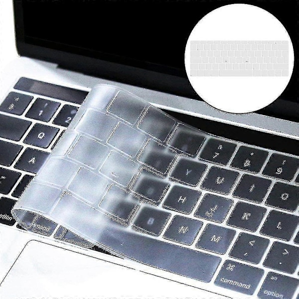 Ultratunt TPU tangentbordsskydd för Macbook 2015 med Touch ID Retina Display (modell: A1644) tangentbordsaccessoarer skydd - transparent