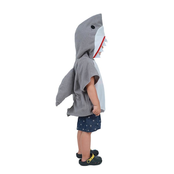 Eraspooky 1-6t Grey Shark Cosplay Huvtröja Halloween Kostym För Barn Toddler Jul Klänning Barn Hajar Godispåse BLUE SHARK L