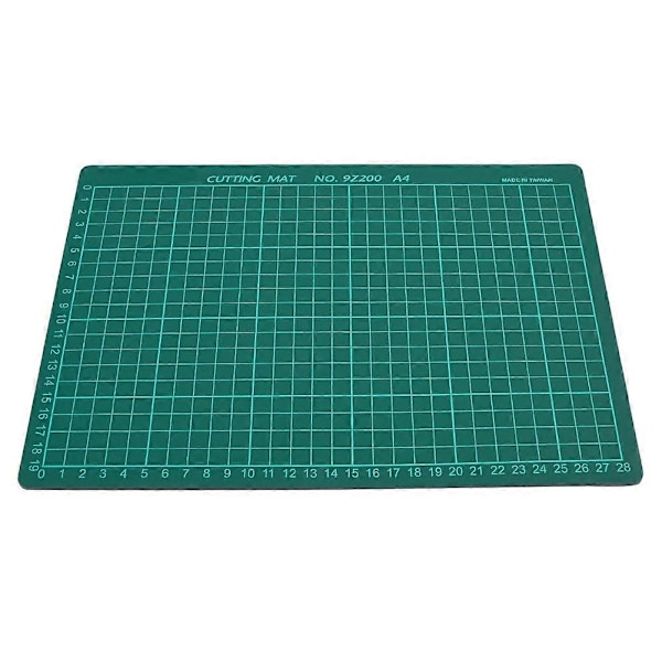 Kontor Skola Skrivmaterial Skärmatta med Skärlinjer Sy Matta Halkskyddsskiva (A4 Enkelsidig Grön)