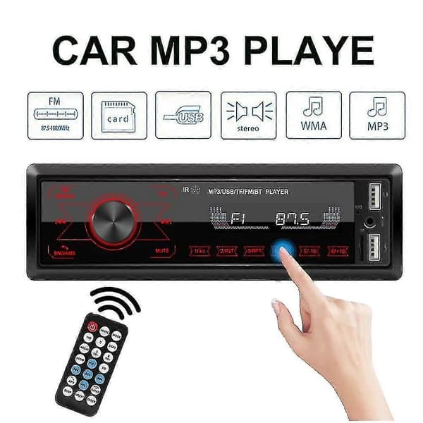 Autostereo Bluetooth Kosketusnäyttö Autoradio Bluetooth 4x60w 7 Väriä