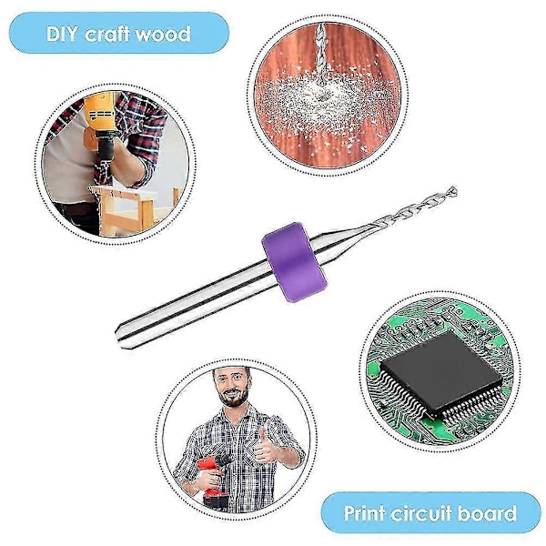 20 st Borr Set 0.3-1.2mm Borr Tungsten Stål Pcb Tryckt Kretskort Spår Cnc kompatibel Grov Sten Smycken-DT