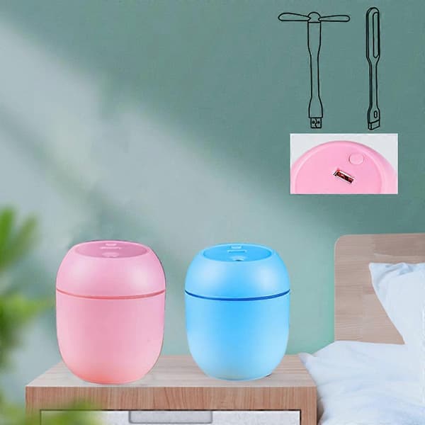 Mini bil luftfugter USB farverige LED-lys aromaterapi æterisk olie diffuser