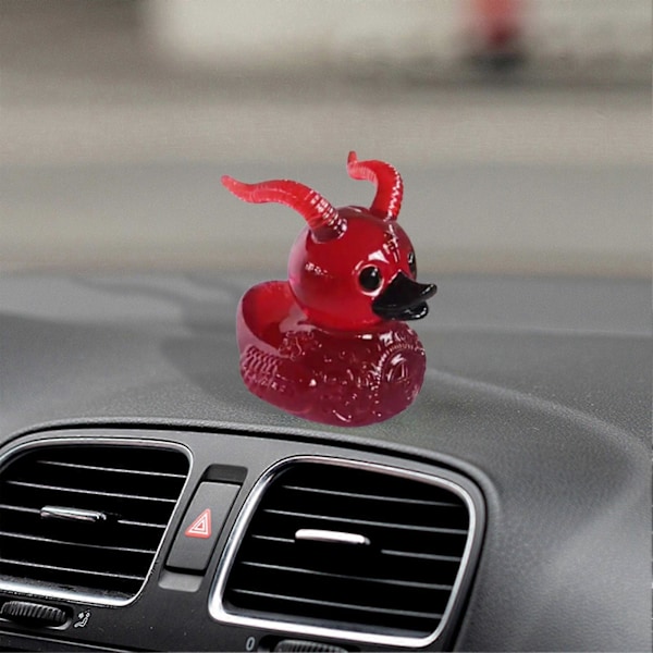 Demon And Bil Dashboard Figur Liten Rød And Statue Resin Dyreskulptur Skrivebordsdekorasjon Ornament Halloween Gave