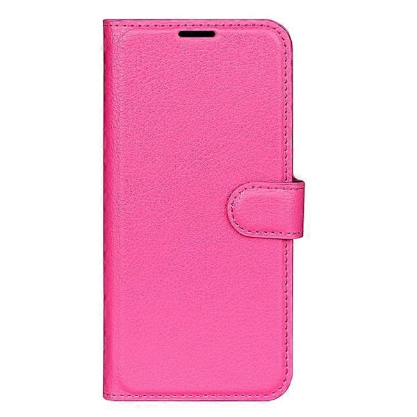 Kompatibelt Skal för Samsung Galaxy S25+ Litchi Textur Stötsäkert Läder Plånboksfodral Pink