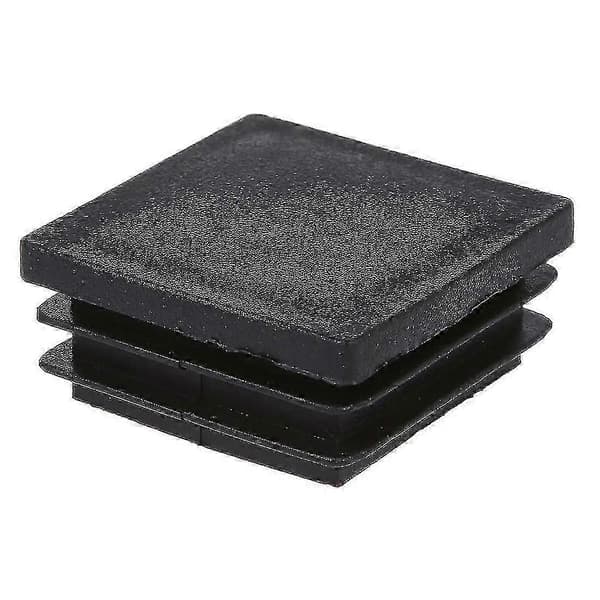 40mm x 40mm Plastik Firkantrørsindsatser Endepropper Sorte 10 Stk