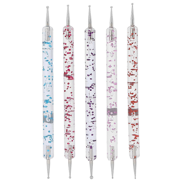5 st Nageldekoreringspenna Hemmasalong Bärbar DIY Nagelkonst Dekoreringsverktyg Manikyrverktyg