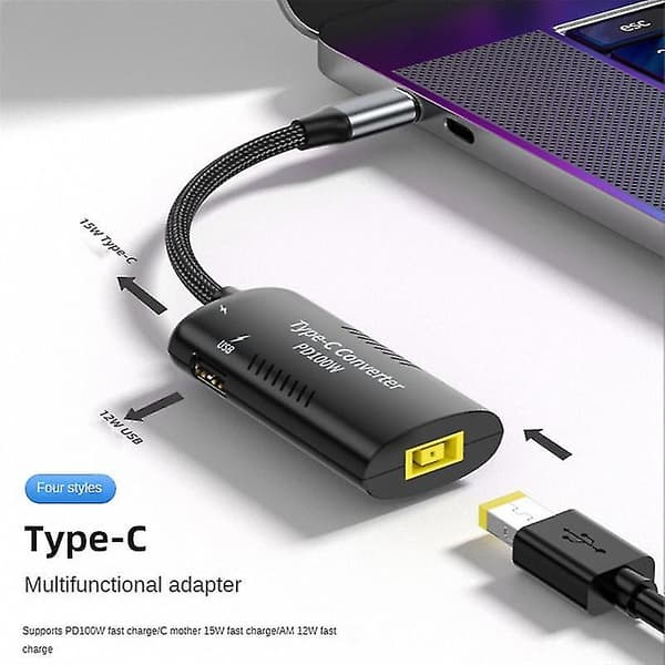 Dc7909 Hona Till Typ-c Multifunktionsadapterkabel Stöd Pd3.0 100w För Laptop Ström Dc Konvertering