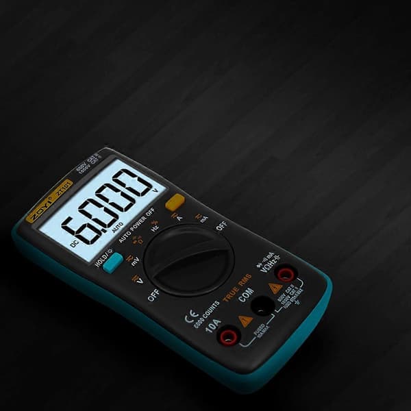 ZT101 Digital Multimeter Bakgrundsbelysning A-C/D-C Amperemeter 6000 Räknare A-C/D-C Amperemeter