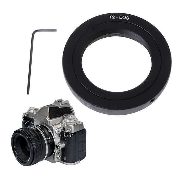 T2-EOS monteringsadapterring for T2 speiltelefotolinse teleskop til Canon-kamera