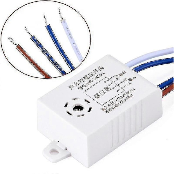 220v Lyd- og stemmesensor - intelligent automatisk på/av lysbryter