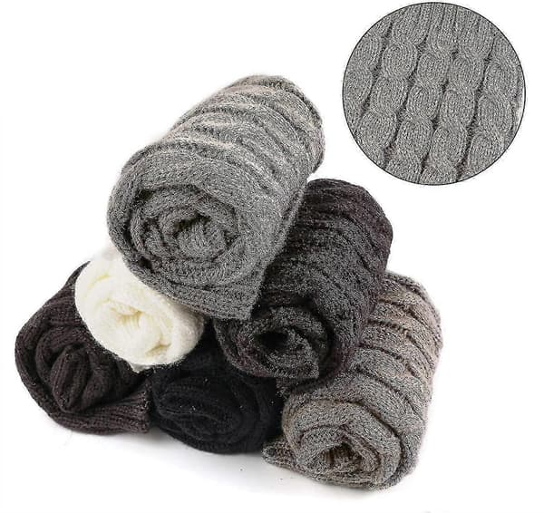 2 Par Dame Leggings, Benvarmere (2 stk, hvit, grå)