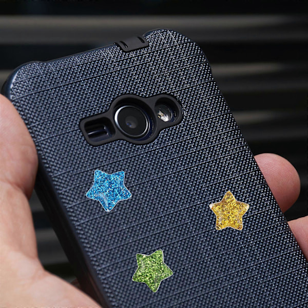 60 stk. Glitter Flat Bakside Stjerneperler Håndlagde Håndverk DIY Forsyninger