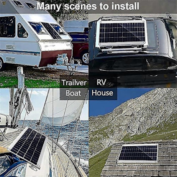 300w 12v Solpanel Kit Batterilader 300 Watt 12 Volt Off Grid System Med 10a-60a Controller