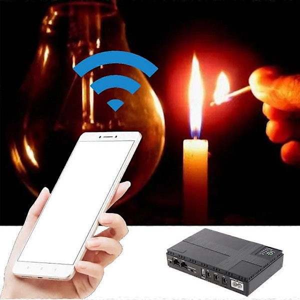 5V/9V/12V Mini UPS Backup-batteri för modem, närvaromaskin och belysning