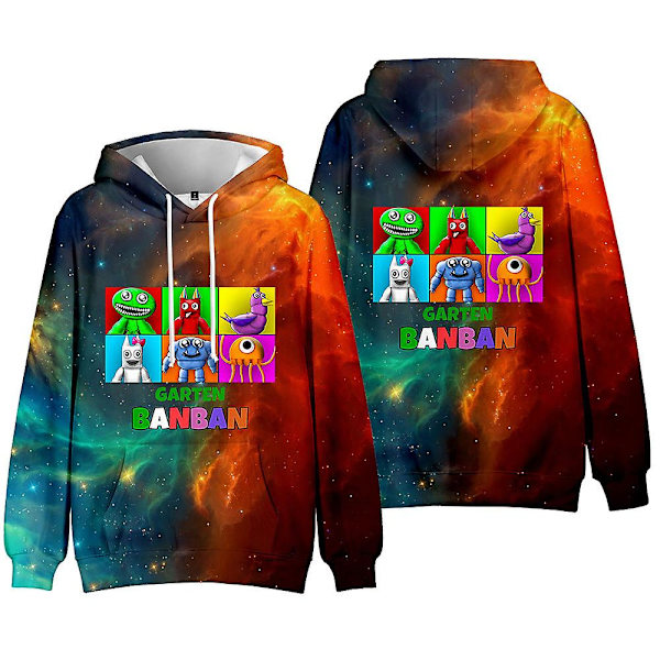 Pojkar Flickor Garten Of Banban Huvtröjor Sweatshirt Casual Pullover Jumper Toppar med ficka Barn Fans Present style 4 7-8 Years