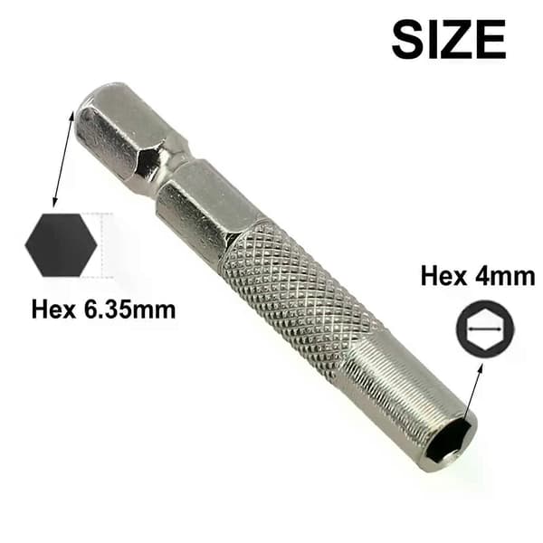 Hurtig bitkonvertering med 6 35 mm sekskantadapter konverterer til 4 mm system magnetisk holder for nemt bitskift 2 stk.
