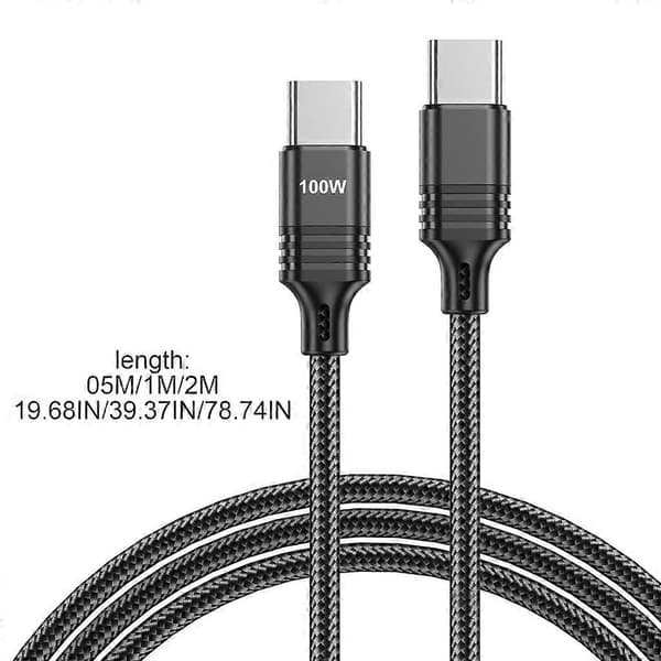 100W USB Typ C till Typ C Kabel PD Snabbladdning 5A Snabbladdare USB C Sladd