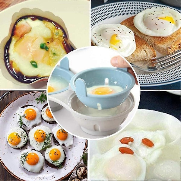 Mikrovågsäggkokare, Äggkokare för Pocherade Ägg, Äggkokare Pocherad Äggångare Köksredskap Mors Dag Gi (haoyi