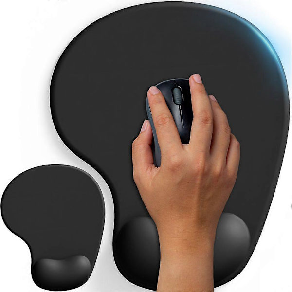 Musematte med håndleddsstøtte 19*23CM ergonomisk gel silikon håndleddsstøtte musematte
