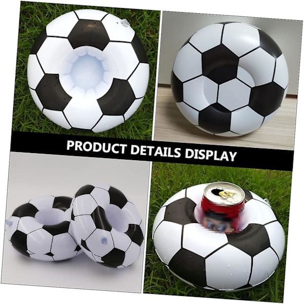 4 stk. Kopholder Kopholder Brikker Oppustelig Fodbold Strand Fodbold Pool Drikke Flydere Pvc Oppustelig Fodbold Drikkevare Kopholder Pool Party Dri