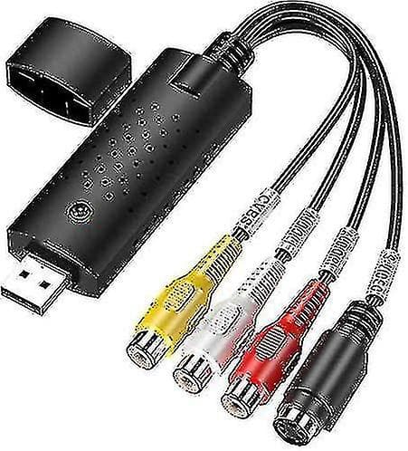 Vhs Til Digital Konverter Videooptagelseskort Konverter Adapter, Vhs Til Digital Usb Grabber Understøtter Ntsc