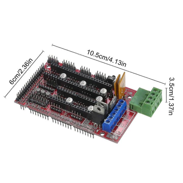 3D-printerkontroller Ramps 1.4 Kontrollkort Kontrollpanel 3D-utskriftsmaskindeler Tilbehør