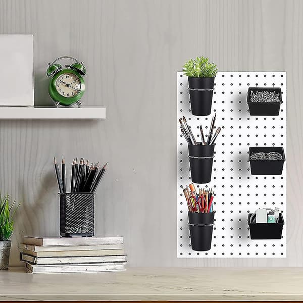 6 Sett Pegboard Beholdere Pegboard Kopper Med Kroker, Pegboard Kroker Sortiment, Kroker For Pegboard Kopp Ho