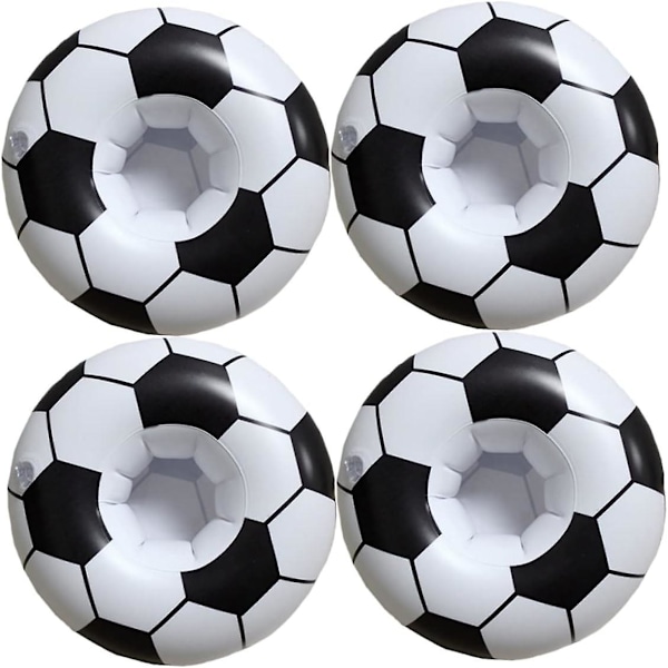 4 stk. Kopholder Kopholder Brikker Oppustelig Fodbold Strand Fodbold Pool Drikke Flydere Pvc Oppustelig Fodbold Drikkevare Kopholder Pool Party Dri