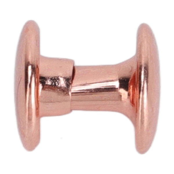 300 Set Läder Nitar 6x8mm 7x8mm 8x8mm Roséguld Starka Metall Dubbelhuvud Nitar för Hatt Bälte Skor