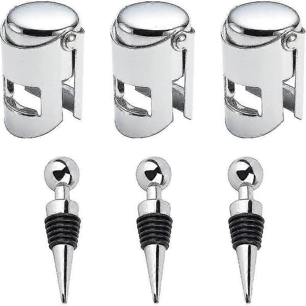 3 vinkorkar och 3 champagnekorkar