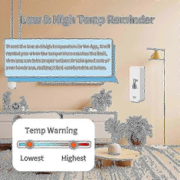 3-malet WiFi Temperatur- og Fugtighedssensor Indendørs Termometer og Hygrometer - Premium Gave 210 Kroner