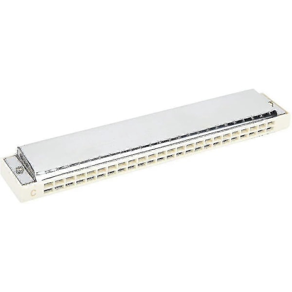C-Dur Munnspill Profesjonelt Munnspill Diatonisk Harpe C-Dur Rustfritt Stål Dekselplate 24 hull (hvit)-ZZY