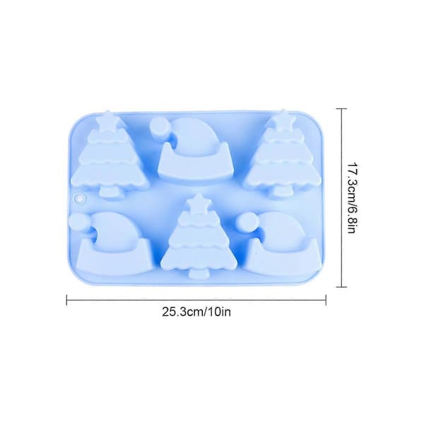 Julkakformar Silikon Bakform 25,3X17,3X2,5Cm Gör-det-själv För Jul 1-pack