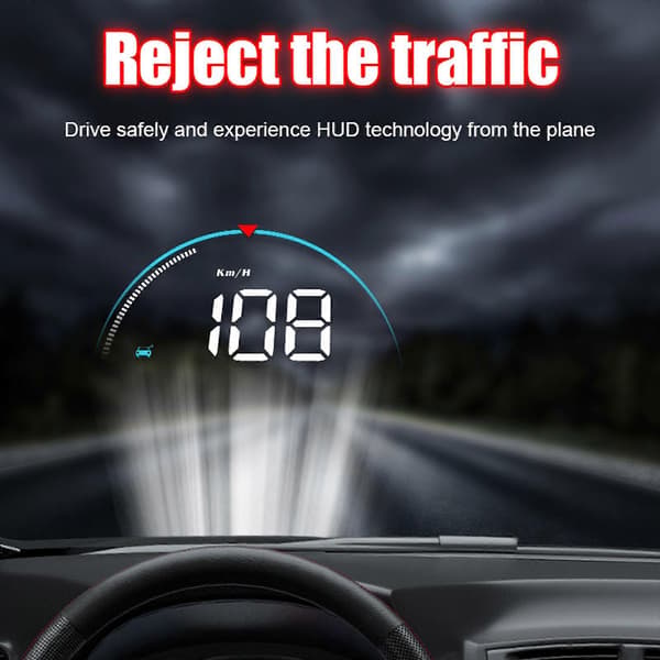 Auto HudDisplay 3.5\" Bil Forrude Projektor Speedometer Overhastighedsalarmsystem