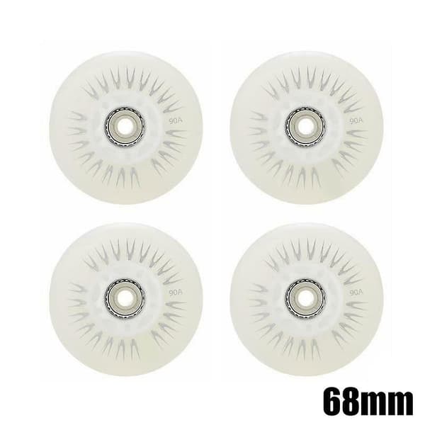 4 stk. Flash Inline Skate Hjul 90A LED Lysende Skøjtehjul 80 76 72 68 Green 72mm