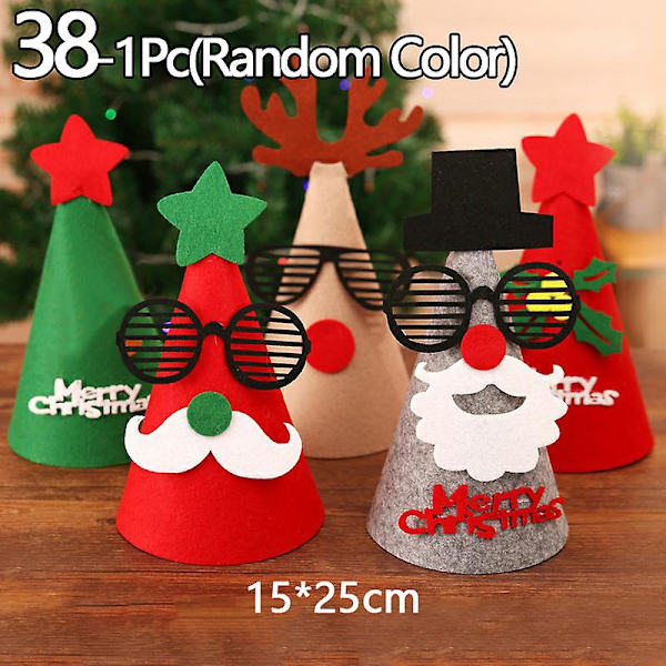 Nya julhattar Vuxna Barn Barn Kostym Jultomten Snögubbe Renfestival Hattprydnad till Navidad Nyårspresenter 1PC Random Color