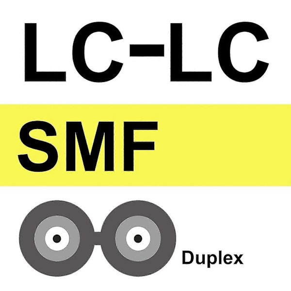 Lc-lc Smf Duplex -valokuitukaapeli, 1 metri (3,3 jalkaa) Y