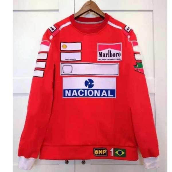 F1 Driver Ayrton Senna Championship Jersey Racing Suit Replica Rund Neck Sweatshirt 2023 F1 Alonso Formula One Retro Sweater 4 5XL