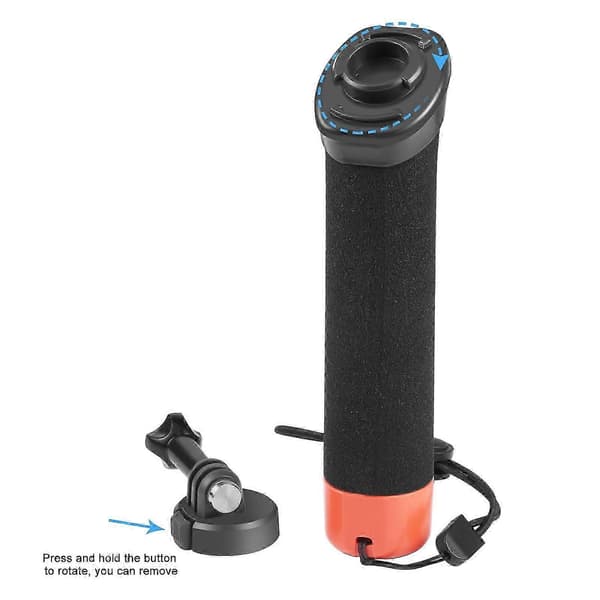 Kelluva vaahtomuovikahva GoPro-kameroille